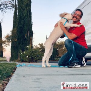 Dog Trainer Ryan McGuire training a puppy at LimitLess Dog Training in Temecula, CA.